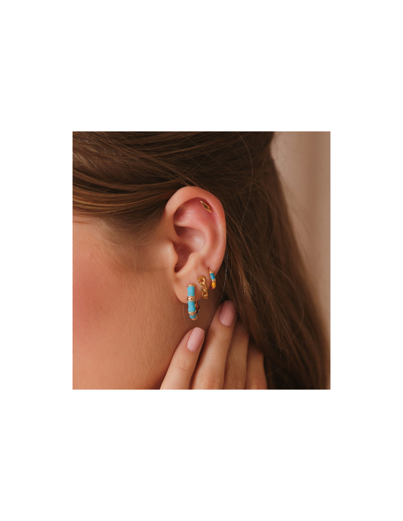 Pendiente Piercing Rayo | Piercing Rayo Acero Inoxidable | Malu Maiese