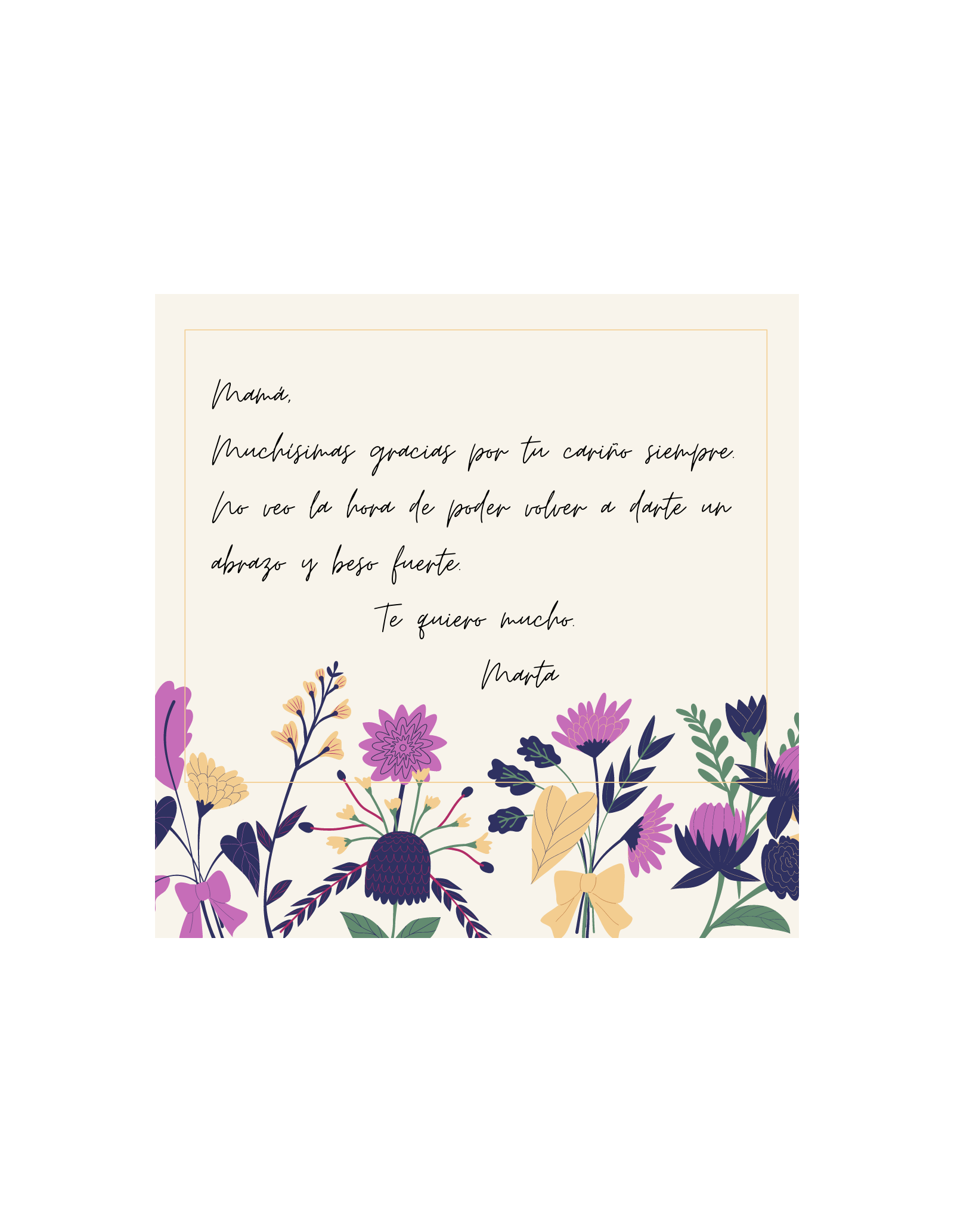 Mum Card | Exclusive Malu Maiese design card for mums | Malu Maiese