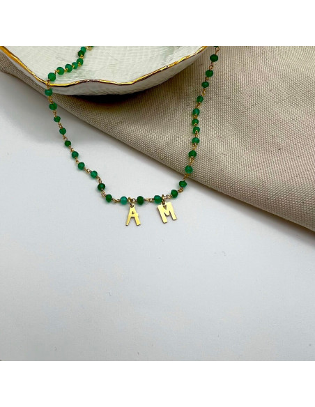 Collar Mela Initials | Collar de Minerales con inicial | Malu Maiese Collar Mela Initials | Collar de Minerales con inicial | Malu Maiese