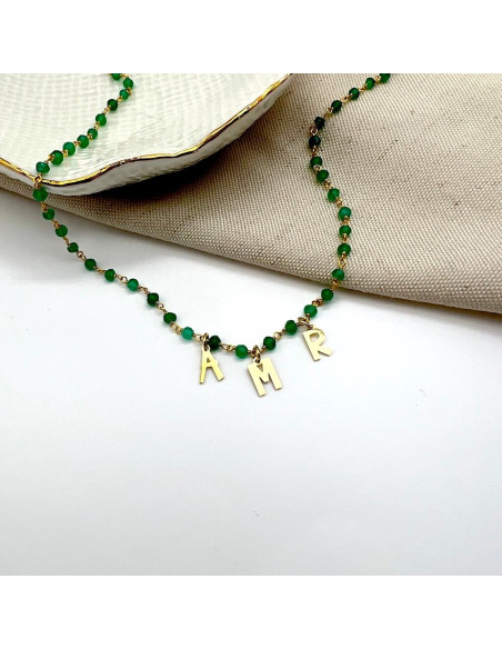 Collar Mela Initials | Collar de Minerales con inicial | Malu Maiese Collar Mela Initials | Collar de Minerales con inicial | Malu Maiese