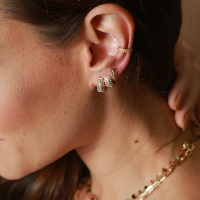 Pendiente Piercing Ramita | Piercing en Plata 925 | Malu Maiese 2