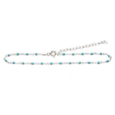 Anklet Chain Turquoise Balls