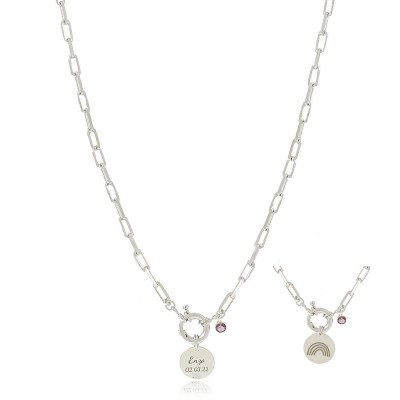 Plaque Sailor Necklace | Engraved Personalised Necklace | Malu Maiese