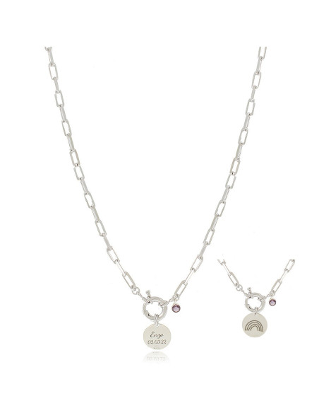 Plaque Sailor Necklace | Engraved Personalised Necklace | Malu Maiese Plaque Sailor Necklace | Engraved Personalised Necklace | Malu Maiese