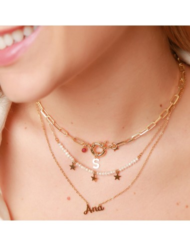 Anna Double Layer Necklace [18K Gold Plated] - with Initial Charms