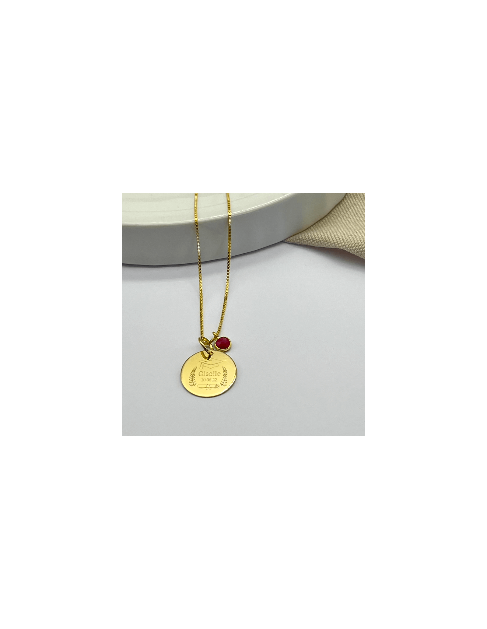 Collar Plaque Stone | Collares Personalizados | Malu Maiese