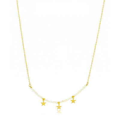 Collar Perlas&Estrellas Acero | Collar Perlas Estrellas | Malu Maiese