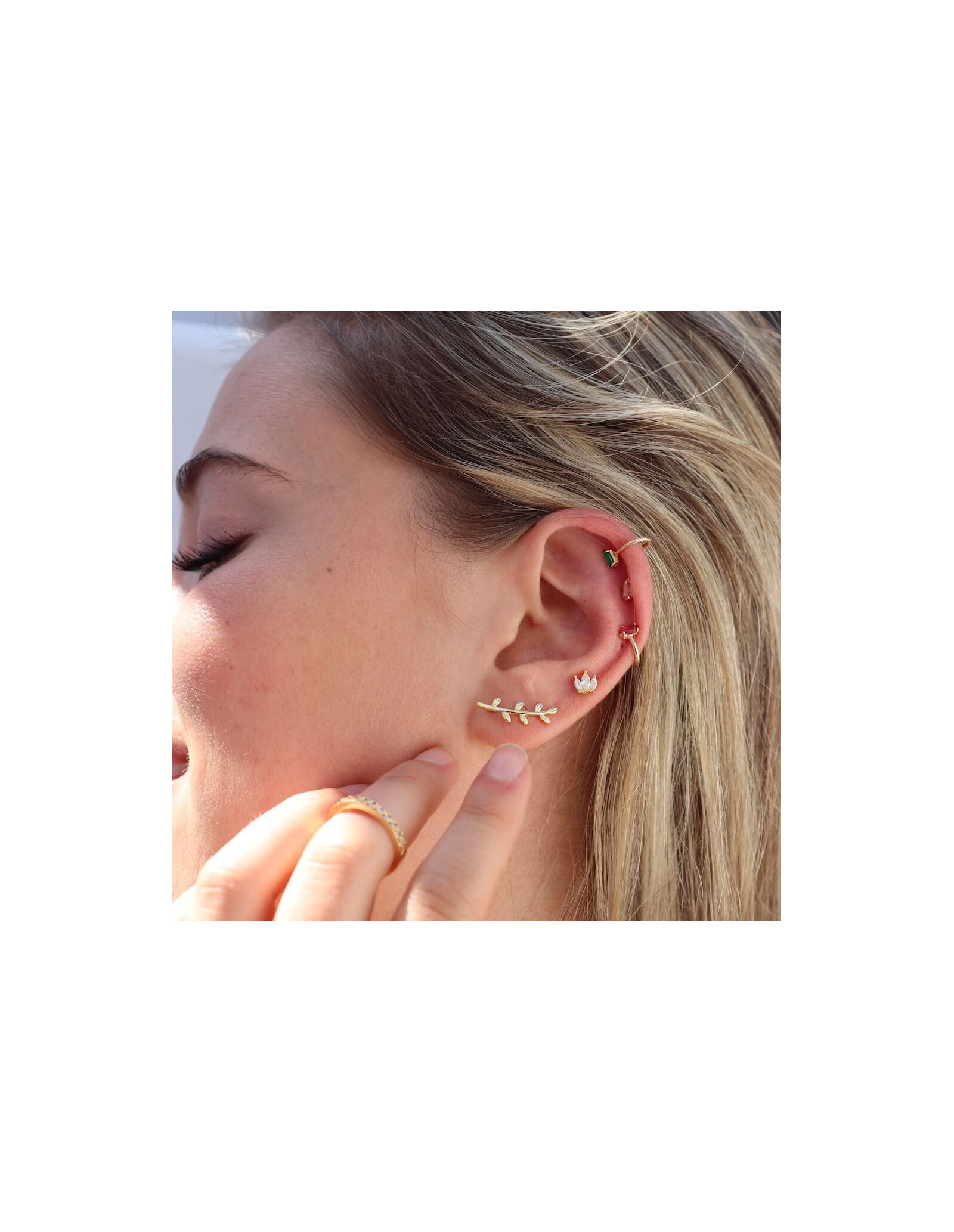 Pendientes Piercing Princess | Piercing Corona en Plata | Malu Maiese