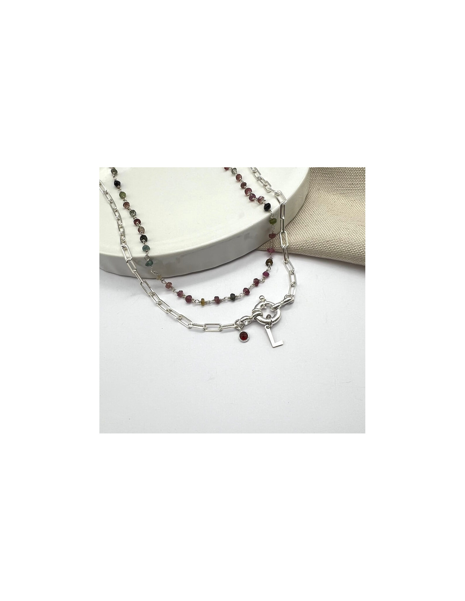 Pack Colar Boia Initials & Choker Turmalina | Malu Maiese