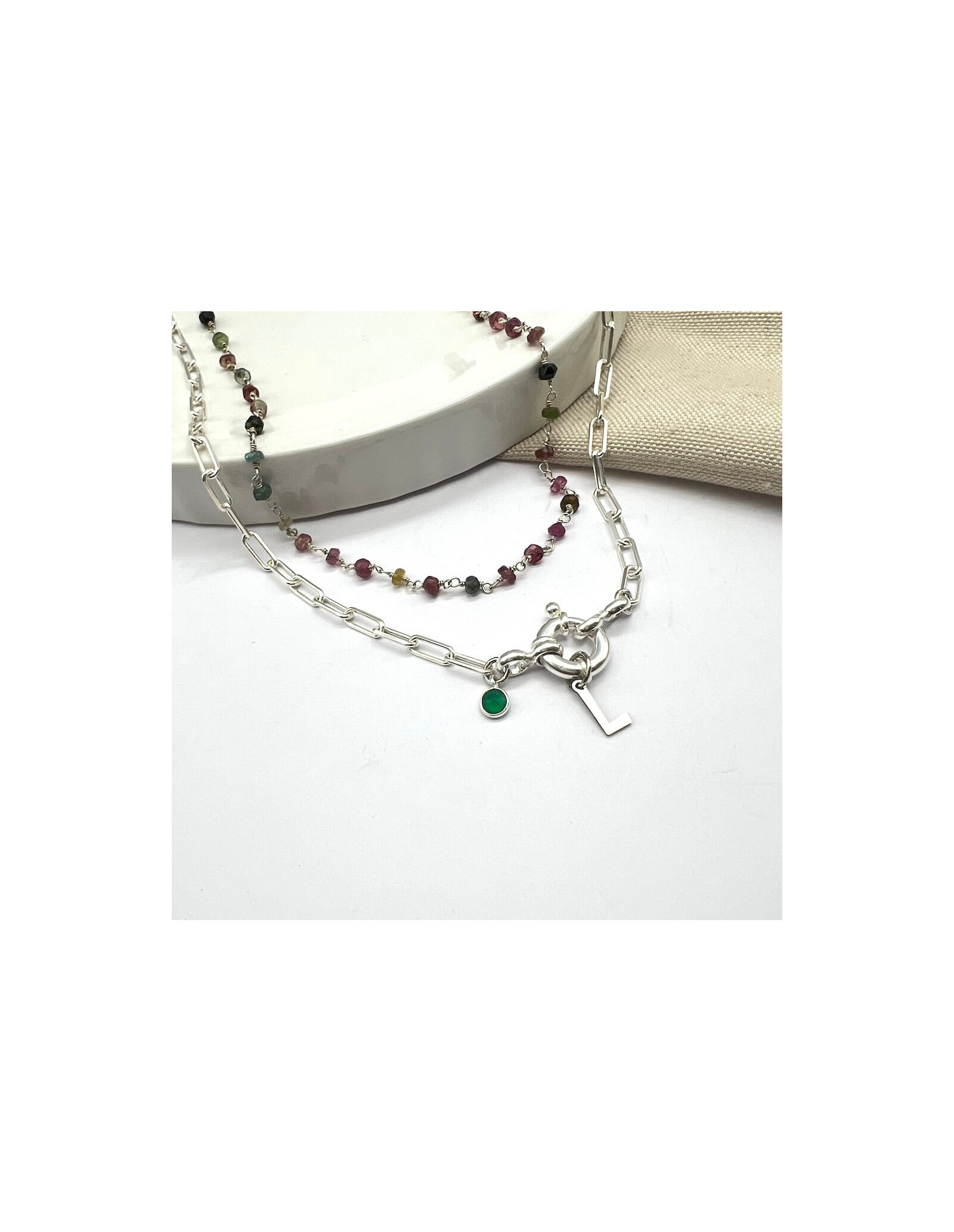 Pack Colar Boia Initials & Choker Turmalina | Malu Maiese