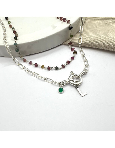 Pack Colar Boia Initials & Choker Turmalina | Malu Maiese Pack Colar Boia Initials & Choker Turmalina | Malu Maiese
