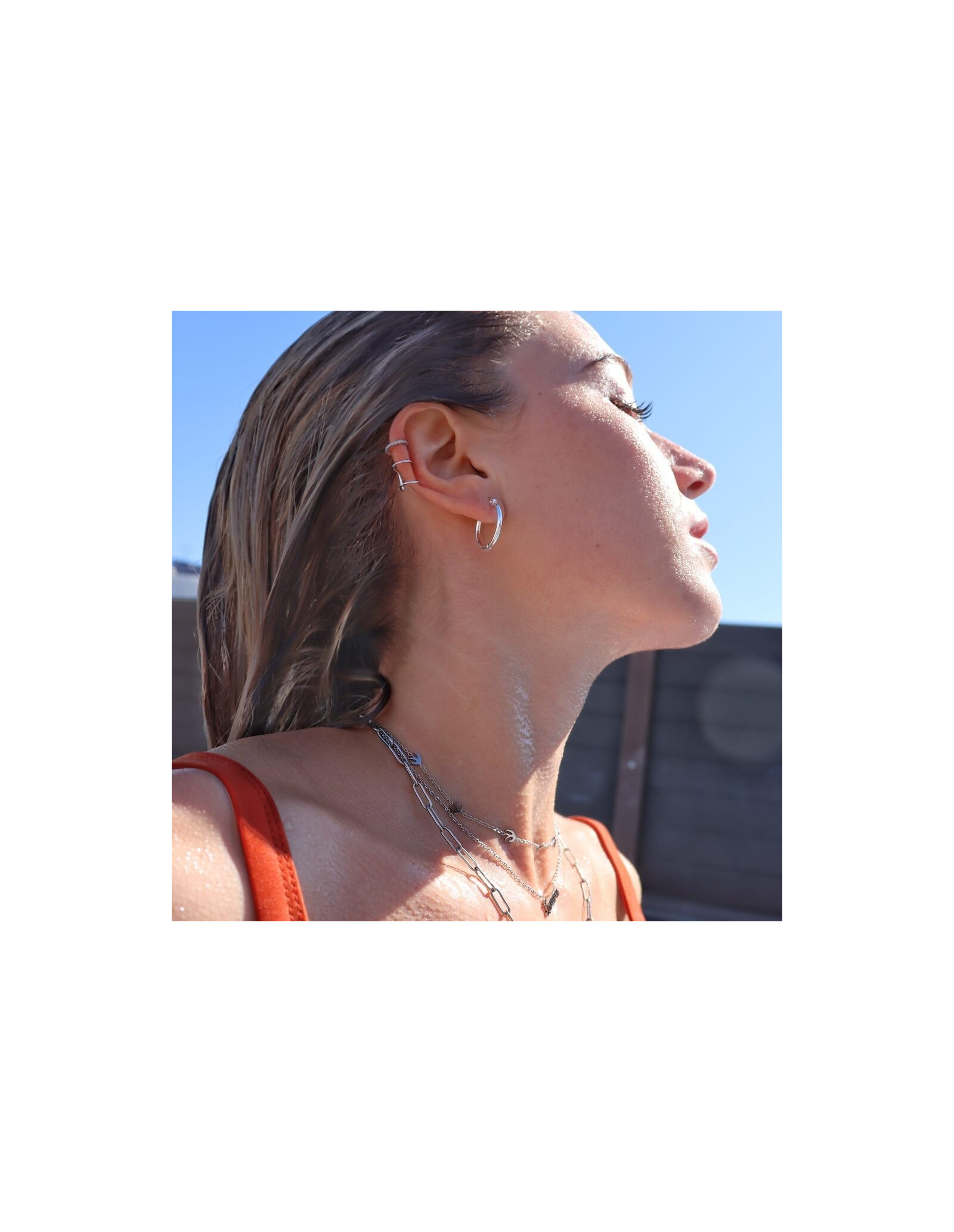 Triple Hoop Ear Cuff | Sterling Silver Piercing | Malu Maiese