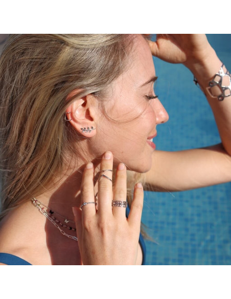 Leaves Ear Climbers | Silver Ear Cuffs, exclusive design | Malu Maiese Leaves Ear Climbers | Silver Ear Cuffs, exclusive design | Malu Maiese