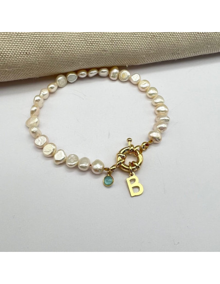 Pearls Sailor Initials Bracelet | Personalised Bracelets | Malu Maiese Pearls Sailor Initials Bracelet | Personalised Bracelets | Malu Maiese