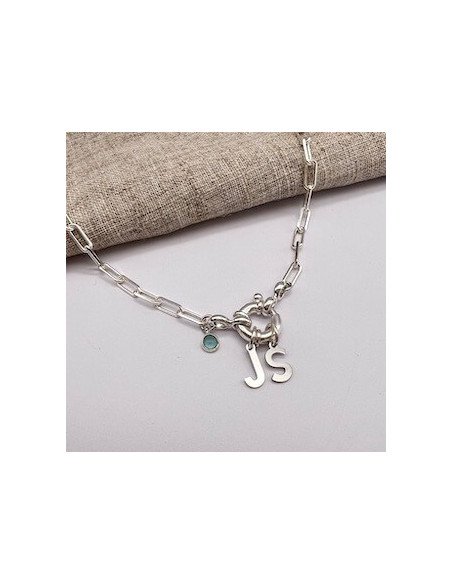 Two Initials Sailor Necklace | Personalised Necklaces | Malu Maiese Two Initials Sailor Necklace | Personalised Necklaces | Malu Maiese