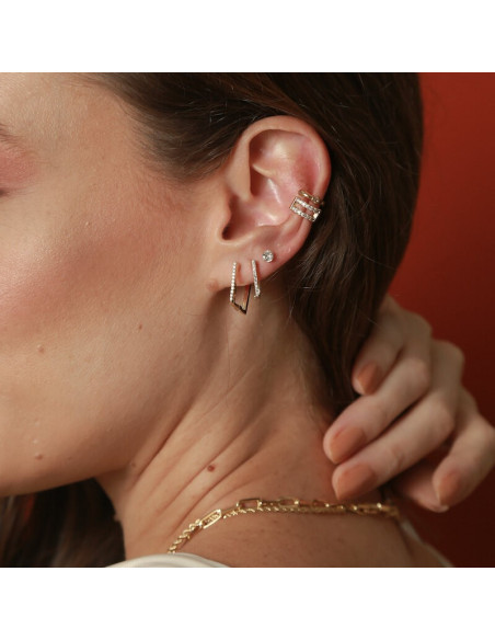 Argola Nani Blanc | Argola Quadrada e Zirconias Brancas | Malu Maiese Argola Nani Blanc | Argola Quadrada e Zirconias Brancas | Malu Maiese