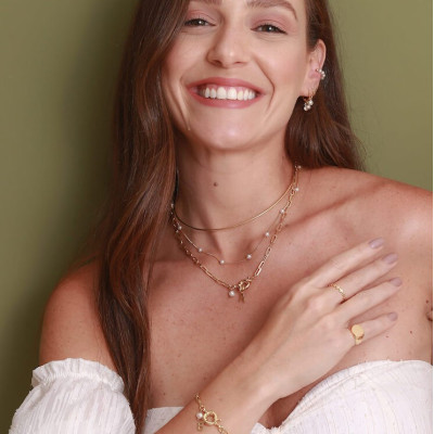 Pack Colar&Pulseira Boia Initials Pérola | Malu Maiese 2