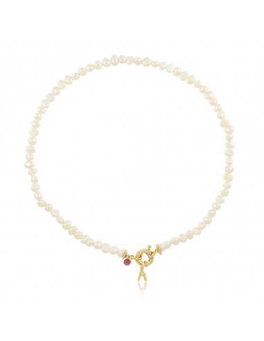 Shop Jewelry Necklaces - Amor Pearl Necklace L MCHARMS Pink & White Amor Pearl Necklace 15 -17 in