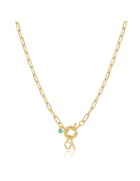 Two Initials Sailor Necklace | Personalised Necklaces | Malu Maiese Two Initials Sailor Necklace | Personalised Necklaces | Malu Maiese