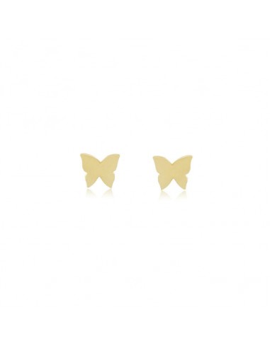 Pendientes de mariposa chapados a oro de 18 quilates
