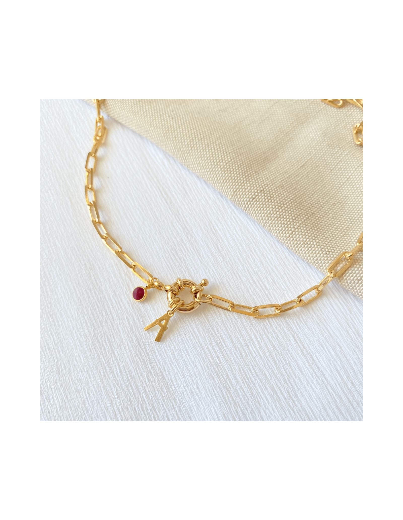 Initials Sailor Clasp Necklace | Letter Necklace | Malu Maiese