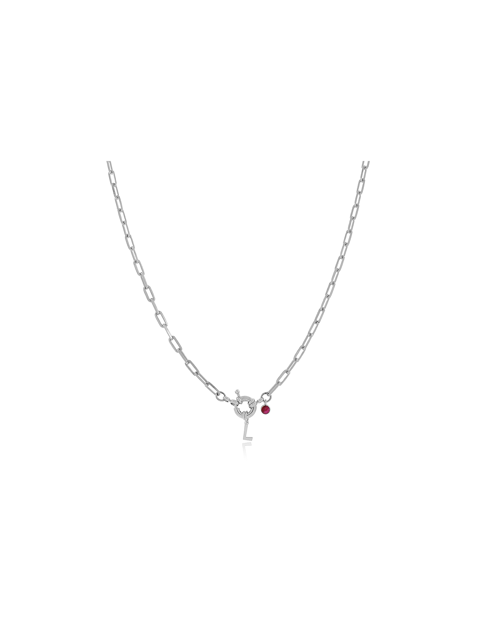 Collar Marinera Initials Plata | Collar con Letra Plata | Malu Maiese