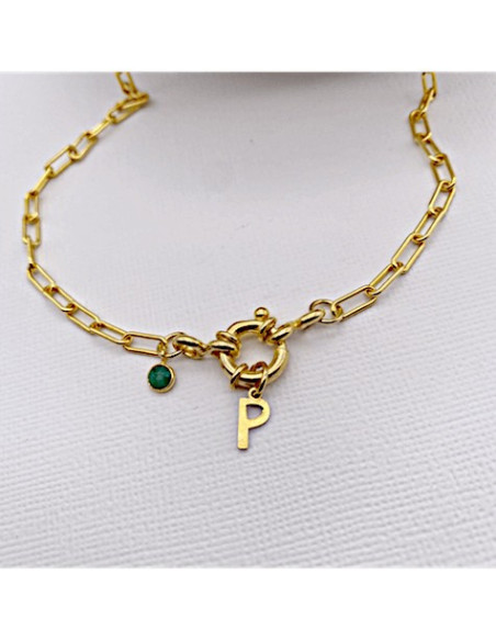 Collar Marinera Initials Plata | Collar con Letra Plata | Malu Maiese Collar Marinera Initials Plata | Collar con Letra Plata | Malu Maiese