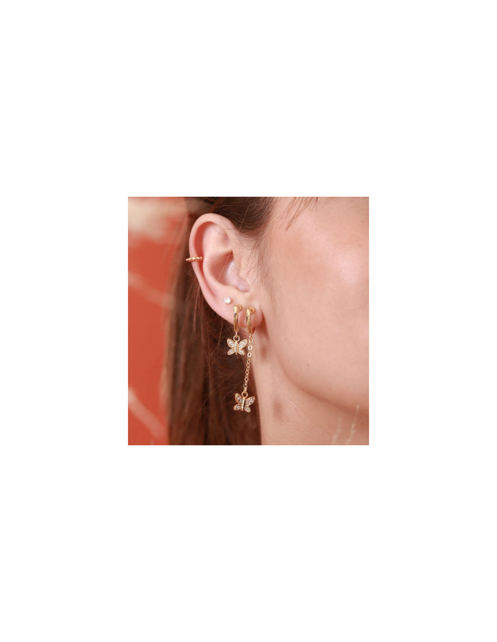 Brinco Papillon Brilho | Brinco Mariposa Zirconia | Malu Maiese