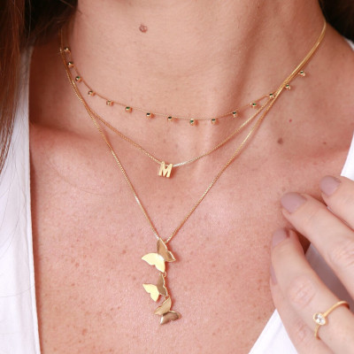 Colar Trio Borboletas | Colar Butterflies | Malu Maiese 2