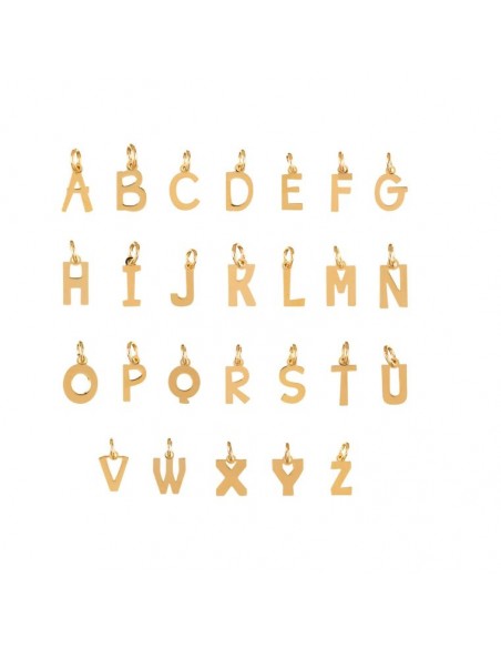 Charms Letras Iniciales en plata chapada en oro