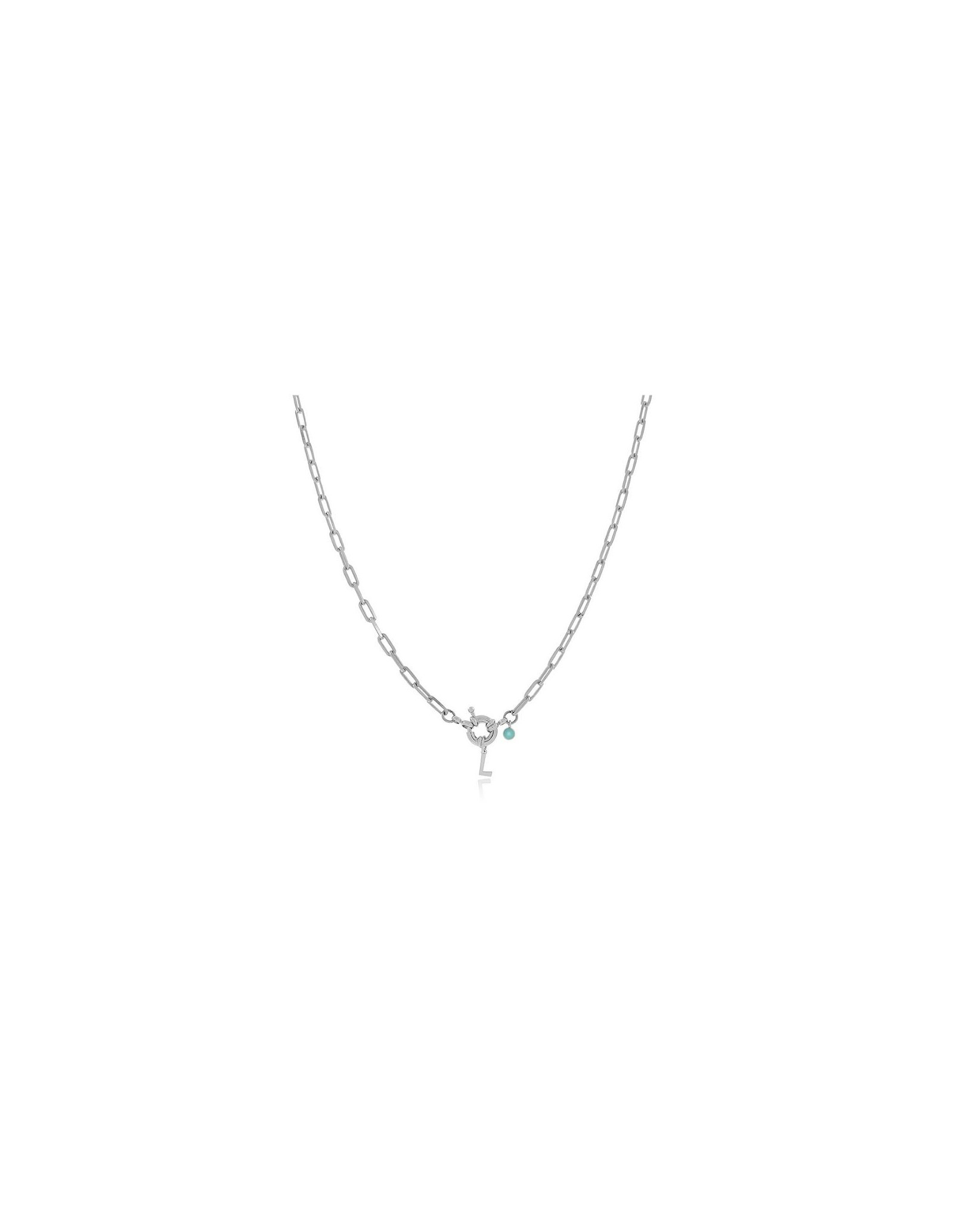 Collar Marinera Initials Plata | Collar con Letra Plata | Malu Maiese
