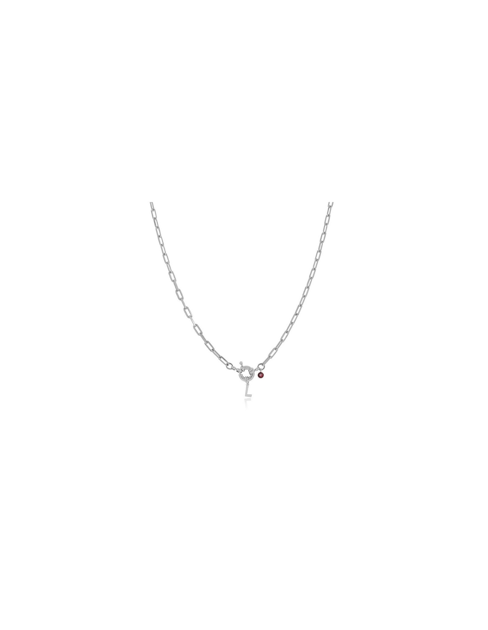 Collar Marinera Initials Plata | Collar con Letra Plata | Malu Maiese