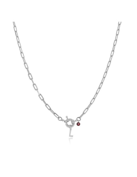 Collar Marinera Initials Plata | Collar con Letra Plata | Malu Maiese Collar Marinera Initials Plata | Collar con Letra Plata | Malu Maiese