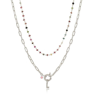 Silver Initials Sailor Necklace & Choker Tourmaline Pack | Malu Maiese 2
