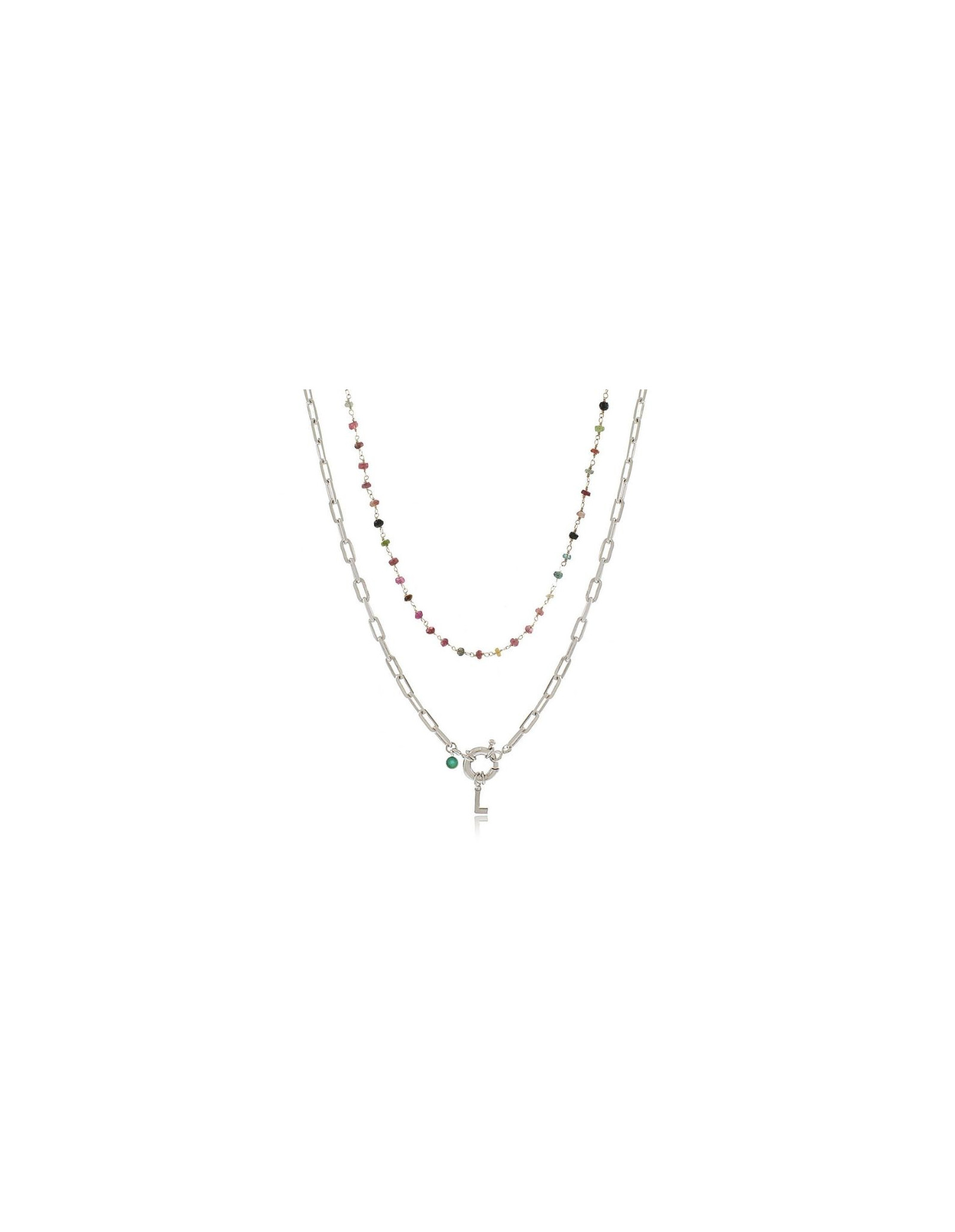 Pack Colar Boia Initials & Choker Turmalina | Malu Maiese