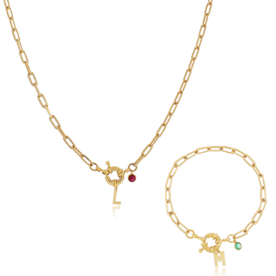 Pack Collar & Pulsera Marinera Initials | Pack de Regalo | Malu Maiese