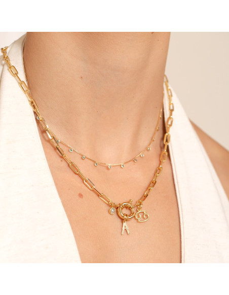 Initial & Zodiac Sailor Necklace | Personalised Necklace | Malu Maiese Initial & Zodiac Sailor Necklace | Personalised Necklace | Malu Maiese