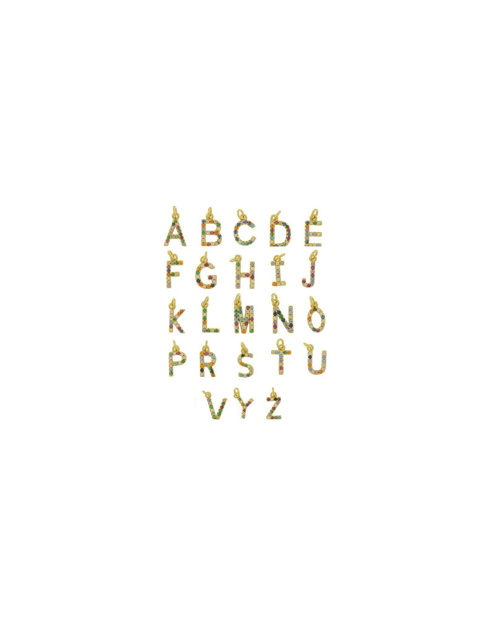 Colar Initials Colours Prata | Colar Inicial em Prata | Malu Maiese
