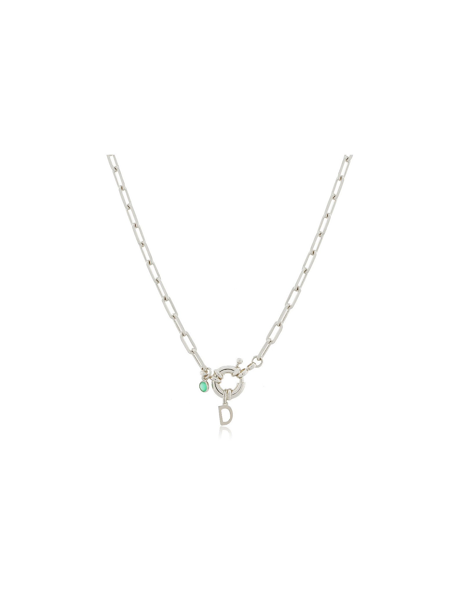 Collar Marinera Initials Plata | Collar con Letra Plata | Malu Maiese