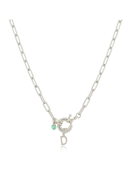Collar Marinera Initials Plata | Collar con Letra Plata | Malu Maiese Collar Marinera Initials Plata | Collar con Letra Plata | Malu Maiese