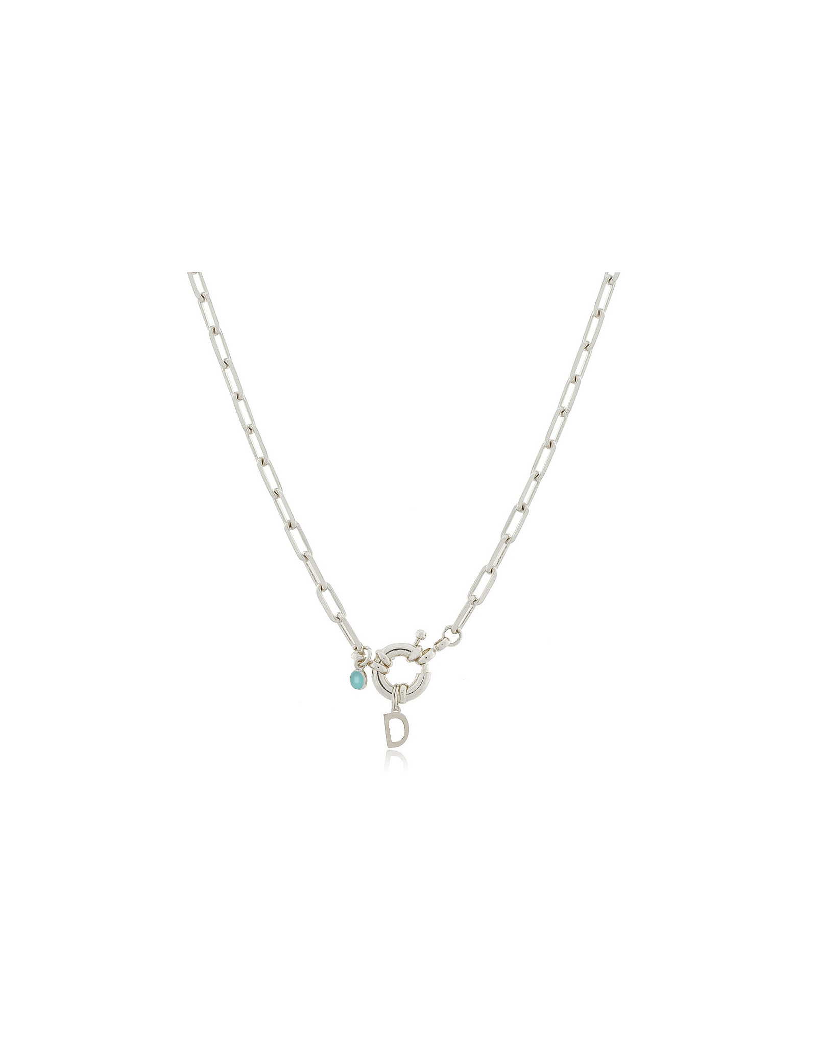 Collar Marinera Initials Plata | Collar con Letra Plata | Malu Maiese