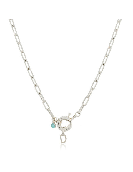 Collar Marinera Initials Plata | Collar con Letra Plata | Malu Maiese Collar Marinera Initials Plata | Collar con Letra Plata | Malu Maiese