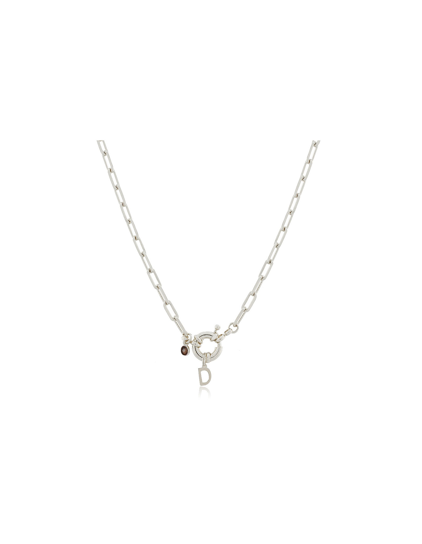 Collar Marinera Initials Plata | Collar con Letra Plata | Malu Maiese