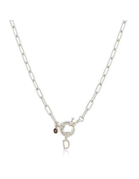 Collar Marinera Initials Plata | Collar con Letra Plata | Malu Maiese Collar Marinera Initials Plata | Collar con Letra Plata | Malu Maiese