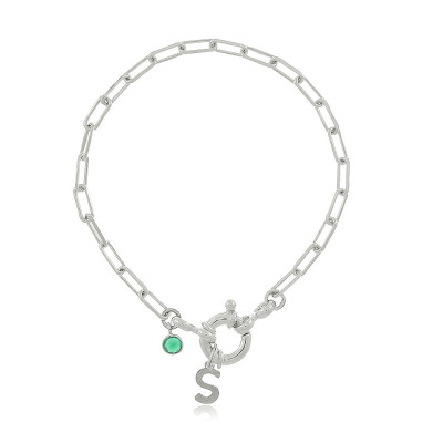 Silver  Sailor Initials Bracelet | Letter Bracelet | Malu Maiese 2