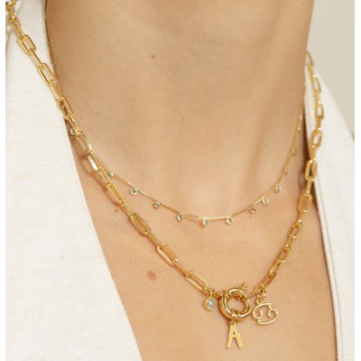 Initials Sailor & Frutta Garnet Necklaces Pack