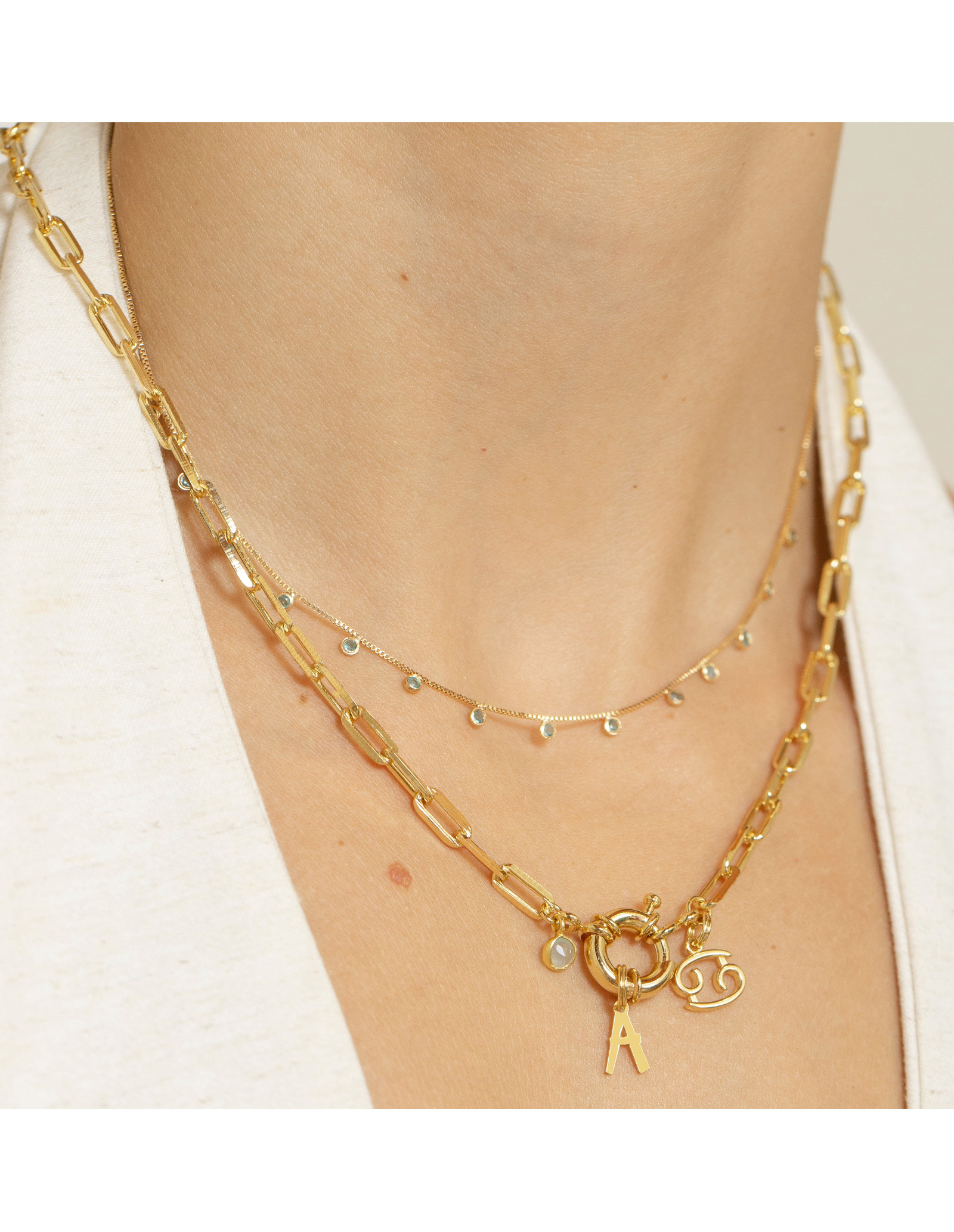 Initial & Zodiac Sailor Necklace | Personalised Necklace | Malu Maiese