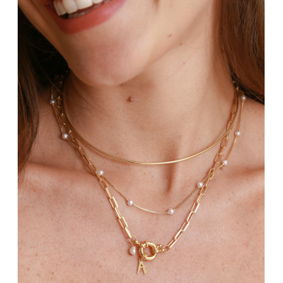 Collar Marinera Initials & Perla | Collar Personalizado | Malu Maiese 2