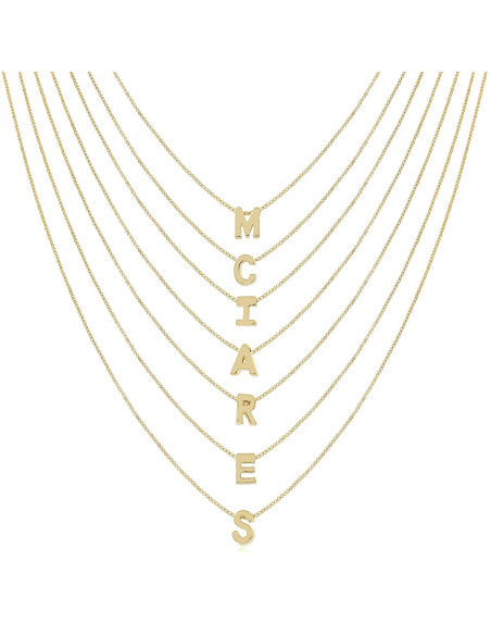 Collar Initials | Collar de Letra Chapado en Oro | Malu Maiese Collar Initials | Collar de Letra Chapado en Oro | Malu Maiese