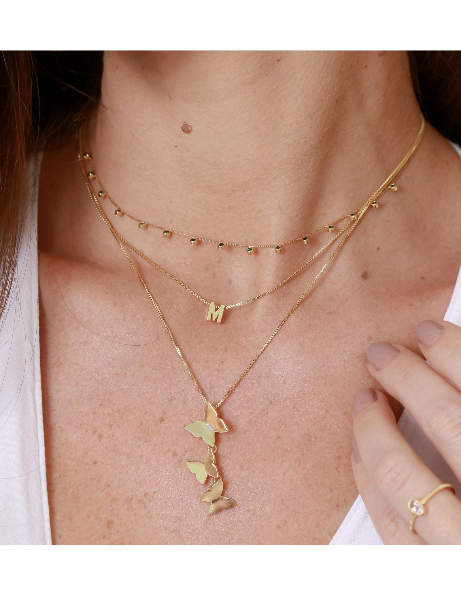 Collar Initials | Collar de Letra Chapado en Oro | Malu Maiese